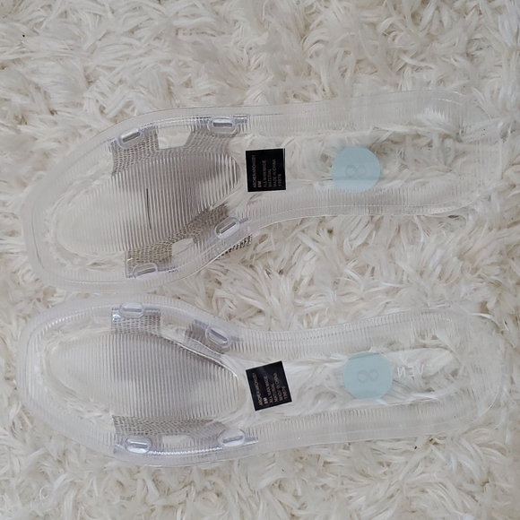 P011   Steven New York Clear Blingy Slip-on Slipper. - Picture 5 of 6